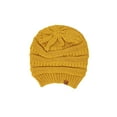 thumbnail image 6 of Wrapables Winter Warm Chunky Cable Knit Infinity Scarf and Beanie Set, Yellow, 6 of 7