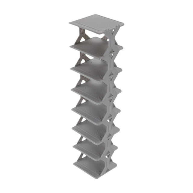 jifeng Étagère à Chaussures Verticale d'Angle Organisateur de Rangement pour Entrée de Porte Petit Espace 8 Niveaux