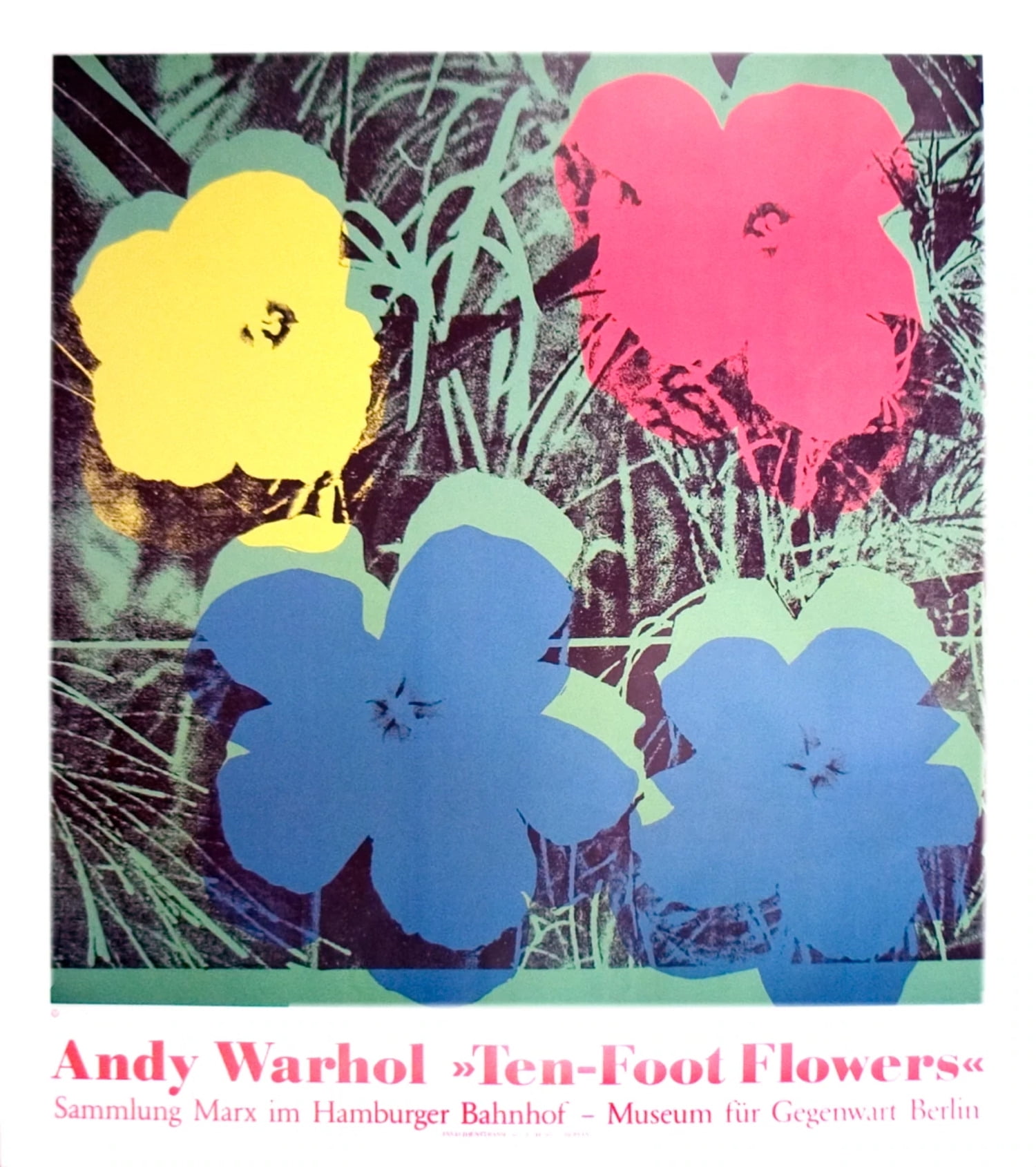 ANDY WARHOL Mao 37.25" x 26.25" Poster 1995 Pop Art Blue Green Mao China, 