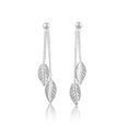 thumbnail image 1 of Aretes Colgantes de Cadena y Hoja para Adolescentes en Plata Esterlina, 1 of 1