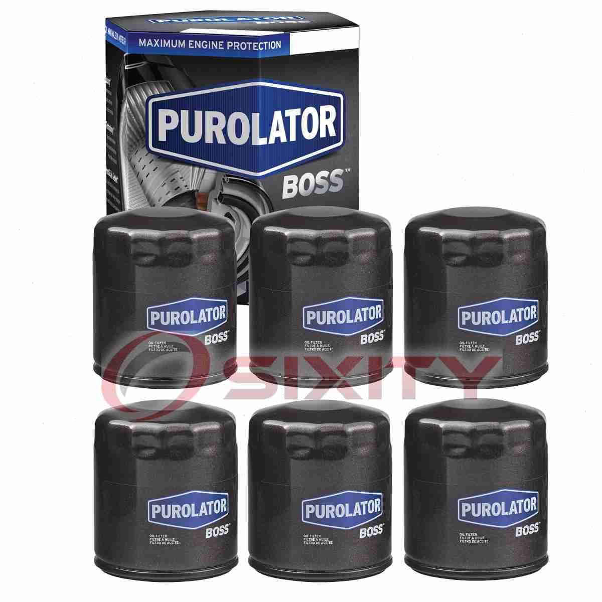 6 pc Purolator BOSS PBL14006 Engine Oil Filters for Oil Change Lubricant Filters Fits select: 2003-2006 CHEVROLET SILVERADO, 2000-2006 CHEVROLET TAHOE
