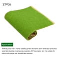thumbnail image 3 of Uxcell 2pcs Artificial Grass Mat Small Realistic Fake Turf for Garden Lawn Decoration Model Light Green 10" x 10", 3 of 5