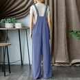 thumbnail image 5 of Fashion Jumpsuits for Women Dressy Plus Size Solid Color Sleeveless Pockets Jumpsuit Full Length Pants Overalls, 5 of 5