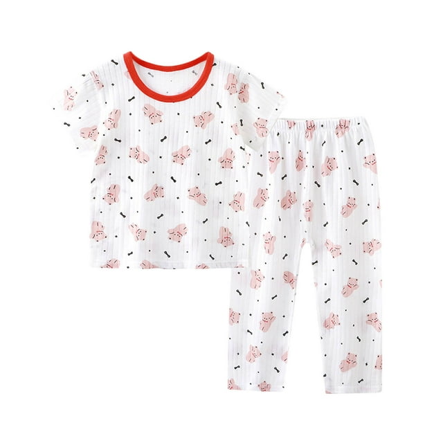 Pyjama de Noël pour Enfants Père Noël Manches Longues Col Rond Chandail Haut Pantalon Tenues des Fêtes Rouge Imprimé Pyjama Garçon Taille 8-10 Ans