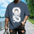thumbnail image 4 of Ankishi Dragon Shirt Men Oversized Crewneck Mythology Chinese Dragon T-Shirt Funny Anime Graphic Tee Streetwear Dating, 4 of 9