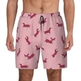 thumbnail image 2 of Picia Dachshund Dog Puppy pattern Mens Swim Trunks with Compression Liner Stretch Beach Shorts Quick Dry with Zipper Pockets No-Chafing Board Shorts-3X-Large, 2 of 9