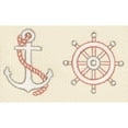 thumbnail image 2 of Authentic Hotel and Spa Turkish Cotton Nautical Embroidered Cream Hand Towel, 2 of 2