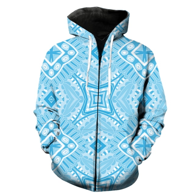Sudadera con capucha y cremallera para hombre, estilo nacional retro, unisex, divertida, con estampado 3D, estilo Harajuku, manga larga