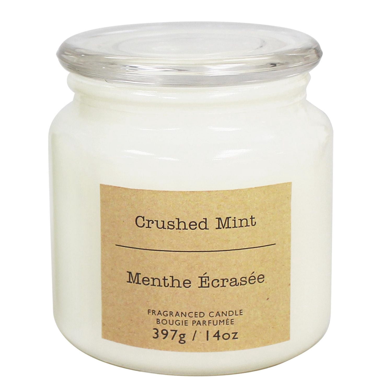 Hometrends 14oz Crushed Mint Scented Jar Candle