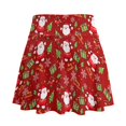thumbnail image 2 of HELLHERO 2 Side Pockets Athletic Skorts for Yoga Golf, Santa Claus Gift Patterns Polyester Spandex High Waisted Tennis Skirt with Pockets, 2 of 10