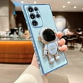 thumbnail image 2 of for Samsung Galaxy S22 Ultra Case,Pasteable Astronaut Kickstand Stand Bracket,Gold Trim Plating Cover for Women Upgrade Shockproof Corner for Samsung Galaxy S22 Ultra (S22Ultra,Blue), 2 of 12