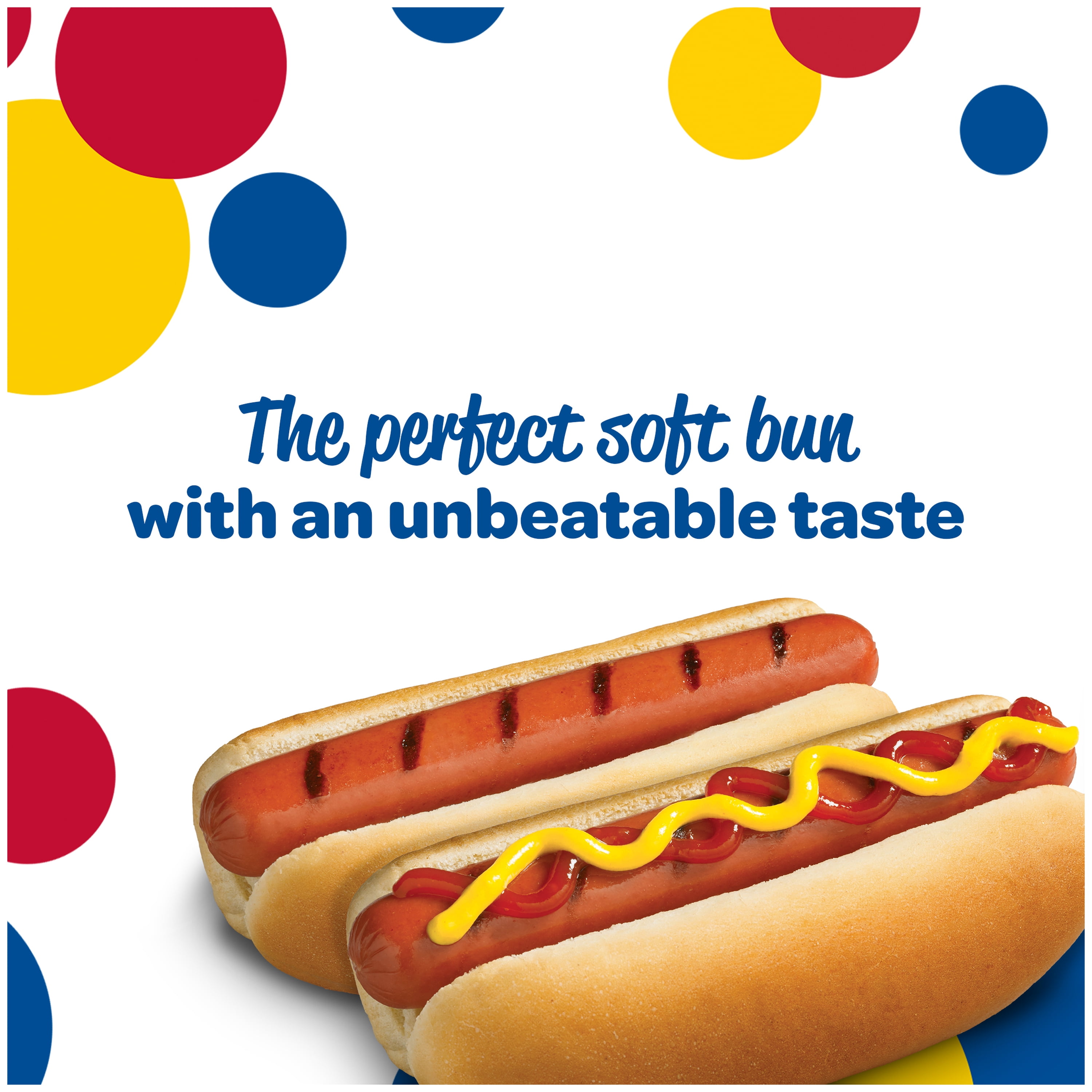 Wonder Bread Classic Extra Soft Hot Dog Buns, White Bread Buns, 18 oz., 12 Ct, Shelf-Stable