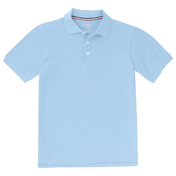 light blue school polo shirt