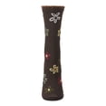thumbnail image 3 of MeMoi Women's Dancing Daisies Crochet Cuff Crew Socks - Womens - Female, 9-11, Navy, 3 of 6