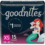 Goodnites Bedtime Bedwetting Underwear For Girls, Xs, 15 Ea, 2 Pack