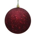 thumbnail image 1 of Boule d'Ornement de Noël 10 Po. Bout Percé à Sequins Bordeaux, 1 of 1