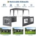 thumbnail image 6 of 10x20 Heavy Duty Pop Up Canopy Tent with 6 Removable Sidewalls, Easy Up Commercial Canopy Tents with 3 Adjustable Heights, Stakes 18, Ropes 6, Grey, 6 of 9