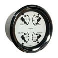 thumbnail image 2 of VDO Allentare 4 In 1 Gauge - 85mm - White Dial/Black Pointer - Oil Pressure, Water Temp, Fuel Level, Voltmeter - Chrome Bezel, 2 of 2