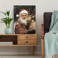thumbnail image 5 of Qisvanset Framed Canvas Wall Art 12x16 Inch Santa Reindeer Vintage Christmas Oil Wall Art, 5 of 5