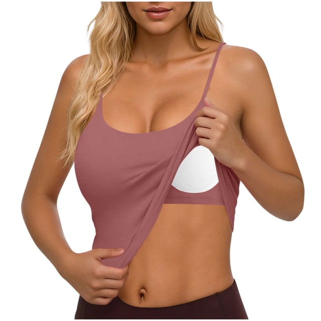 Camisetas de Cuello Sólido sin Mangas para las Mujeres Camisola Moda Casual Camisetas sin Mangas de Cuello en U de Longitud Regular para las Mujeres