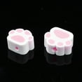 thumbnail image 4 of 1000pc Handmade Polymer Clay Beads Paw Print Mixed Color 8~11x9~11x4~5mm Hole: 1.2~1.6mm, 4 of 5