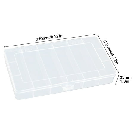 

2pcs 6 Grids Fishing Tackles Storage Box Pins Clear Screws Nails Craft Hardware