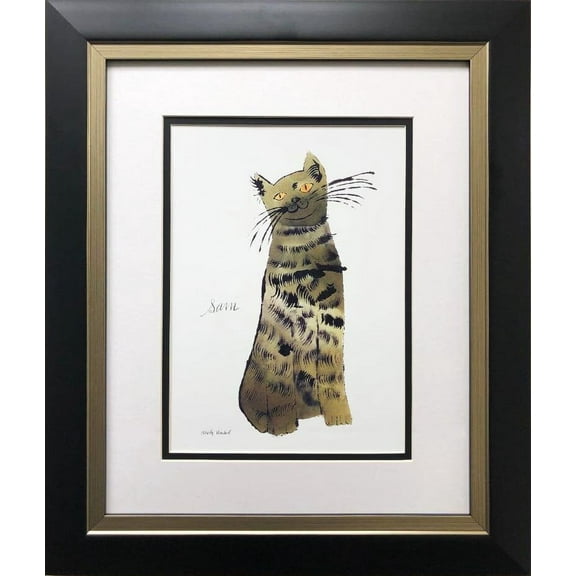 Andy Warhol " Green Sam" 1954 CUSTOM FRAMED Pop Art NEW Cat Generic