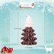 thumbnail image 2 of Vela navideña color café, vela con forma de árbol de Navidad, velas navideñas originales perfumadas con caja de regalo, 2 of 6