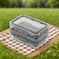 thumbnail image 2 of YIKA Tupperware Container Multi Functional Ice Tray Fresh-keeping Box Portable Refrigerator Fresh-keeping Box Storage Box Kitchen Sealed Box Food Grade Transparent Lunch Box Kitchen Storage Gray, 2 of 6