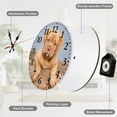 thumbnail image 4 of Custom Wall Clock Personalized Wooden Wall Clocks Silent Non Ticking Battery Operated Add You Phote and Text Round Wall Decor for Bathroom 12 in, 4 of 8