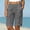 Gray, variant on Hueook Beach Shorts Women Swim Trunks Women's Elastic Waist Shorts with Pockets Casual Solid Knee Length Summer Beach Walking Shorts Army Green S