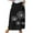 Black, variant on Mrat Renaissance Skirt Women's Casual Retro Floral Skirts Linen Elastic Waist Pleated Maxi Skirt with Pockets Plus Size Skirts S-243 Blue 5XL