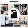 thumbnail image 7 of Unique Bargains Serving Cooking Versatile Waist Apron with Pockets Black, 7 of 7