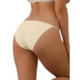 thumbnail image 3 of INSPIRE CHIC Women's Low-Waisted No-Show Thongs Tangas Panties S Beige, 3 of 4