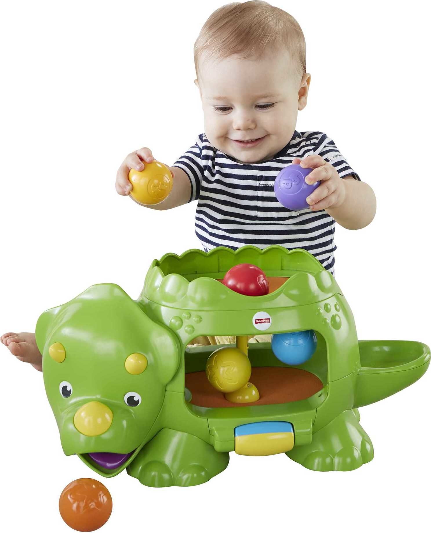 Fisher-Price Double Poppin' Dino with Silly Sounds & Music - 1