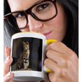 thumbnail image 2 of 3drose, Africa, African Savannah. Serval Captive - Na02 Swe0026 - Stuart Westmorland, 11oz Two-tone Yellow Mug, 2 of 6