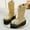 Gold, variant on Girls Mid Calf Boots Fashion Glitter Cowboy Boots Toddler Kids Riding Cowgirl Pearl Bowknot Shoes with Back Zipper Gold 5-5.5 Years