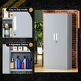 thumbnail image 5 of SOLAURA 71 in Tall Metal Garage Storage Cabinet with Locking Doors and Adjustable Shelves for Home, Office, Classroom(Dark Gray), 5 of 8