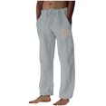 thumbnail image 2 of Pantalones largos para hombre, moda, estampados, casuales, cintura elástica con bolsillo, pantalones deportivos, pantalones de poliéster para hombre., 2 of 4