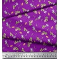 thumbnail image 2 of Soimoi Purple Cotton Duck Fabric Leaf Floral Print Fabric by Yard 42 Inch Wide, 2 of 3