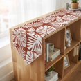 thumbnail image 4 of Palm Tree Monstera Table Runner Linen Burlap Table Runner 72 Inches Long Rust Red Leaf Boho Botanical Tropical Dresser Scarves for Kitchen Island Coffee Dining Room Party Holiday Decor 16"x72", 4 of 8