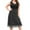 Black womens dresses, variant on Wycnly Womens Dresses Wedding Guest Elegant Sparkly Mesh Patchwork Swing Plus Size Tank Knee-Length Dresses Summer Solid V-Neck Sleeveless Formal Midi Dress Dark Blue XL