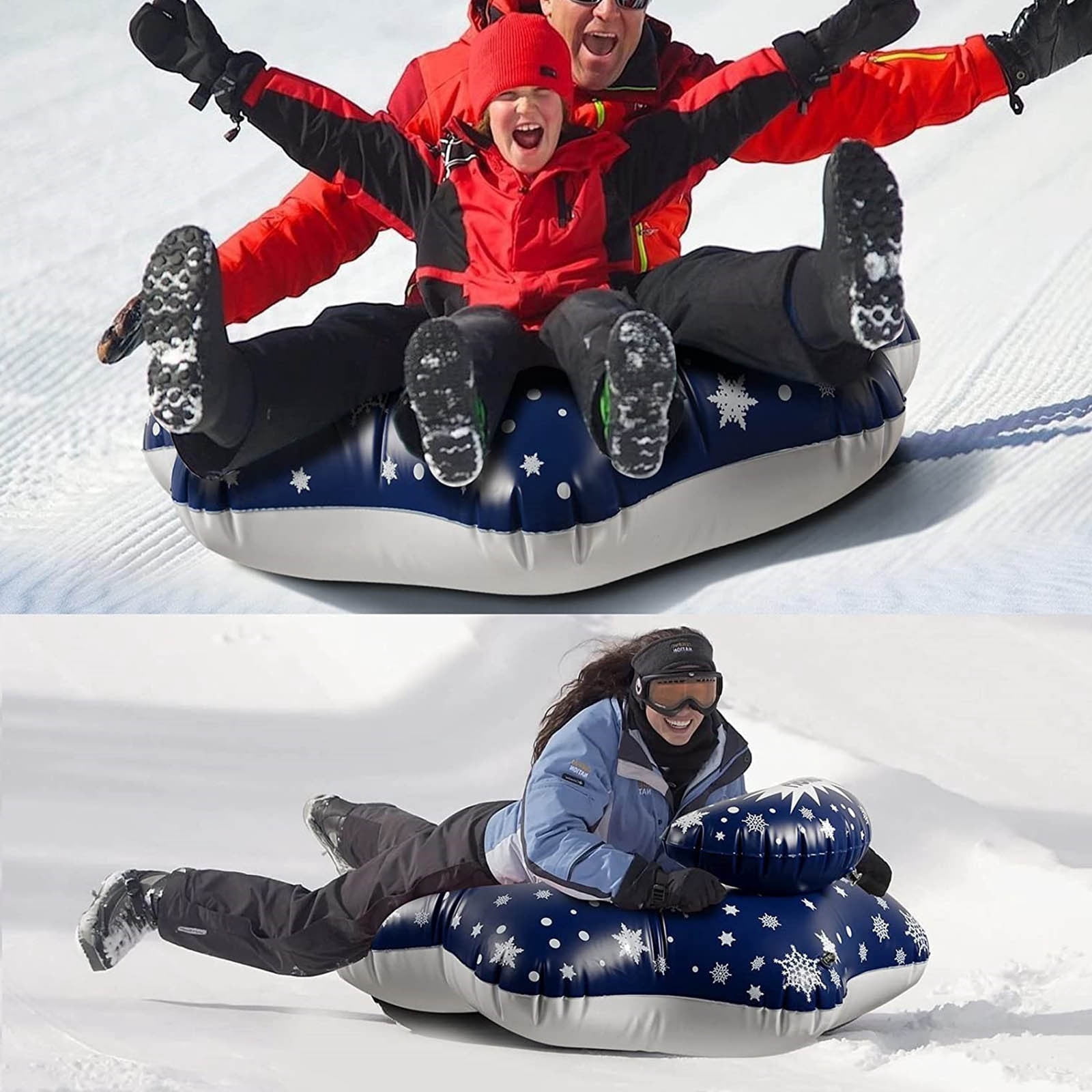 Inflatable Sled Snow Tube Winter Practical Large Size Snow Tube Adult Ski Lap Children Ski Mat Christmas Decorations for Home On Sale 2024