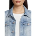 thumbnail image 4 of Madden NYC Juniors Cropped Trucker Jacket, Sizes XS-XL, 4 of 5