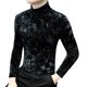 thumbnail image 4 of Ceisia Men's Fitted Semi-High Neck Velvet-Textured Thickened Long-Sleeve Base Layer Shirt Gift, 4 of 8