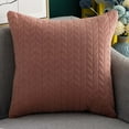 thumbnail image 2 of Specollect 1 Pcs Velvet Quilted Pillow Cover - Soft Hidden Zipper, Premium Cushion for Sofa, Headboard, Office Lumbar and Waist Support 17.7 x 17.7 Inch, 2 of 9