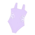 thumbnail image 6 of Gelikeya Girls Swimsuits Size 9-10 Adjustable Spaghetti Straps Bathing Suit Fashion Cute Cut Out 1 Piece Solid Color Swimwear (Child, X02-Purple), 6 of 7
