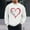 White, variant on QUNYINEY Casual Mens Sweatshirts Black Crew Neck Long Sleeve Valentine's Day Tops Love Heart Loose Drop Shoulder Pullover Sweatshirt