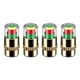 thumbnail image 1 of Tapones metálicos para neumáticos con indicador visual de color. Compatibles con camiones, SUV y motocicletas. Presión preajustada. Fáciles de instalar. Juego de 4 unidades, 1 of 4