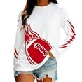 thumbnail image 2 of LIZUOJUN Game Day Crewneck Sweatshirt for Women Oversized Pullover Football Flame Print Long Sleeve Streetwear Casual Tops Fall Winter 2026 Cozy S, 2 of 4